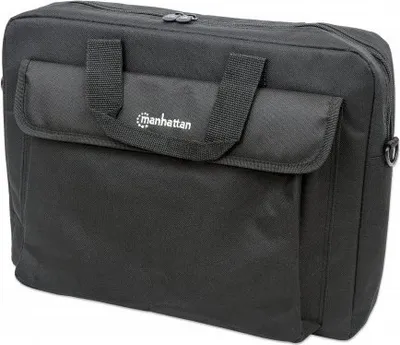 Produktbild von Manhattan Notebooktasche London 15,6", Für Notebooks bis 15,6", Top Load, schwarz, Aktenkoffer, 39,6 cm (15.6"), Schultergurt, 390 g