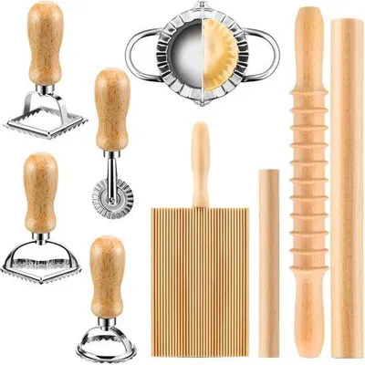 Produktbild von 9-teiliges Gnocchi- und Ravioli-Machset aus Kunststoff