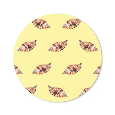 Produktbild von MuchoWow® Mauspad Mousepad Muscheln - Muster - Gelb 30x30 cm - Mousepads - Maus Mat - Pad - Mausunterlage - Tischunterlage - Schreibtischmatten
