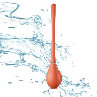 Produktbild von WC Bürste,wandmontiert Silikon Toilettenbürste,Klobürste, mit ohne Bohren Klobürstenhalter,rutschfester Griff, schnelltrocknend,orange Farbe