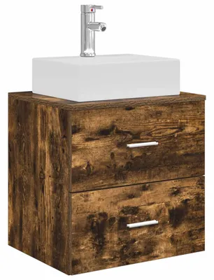 Immagine prodotto di vidaXL Mobile lavabo da appendere in rovere affumicato 49,5 x 41 x 62,5 cm