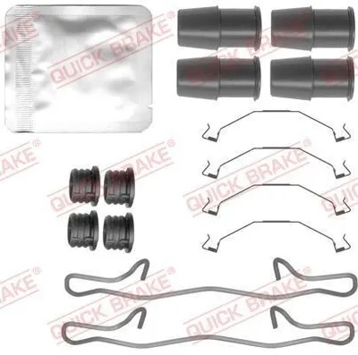 Produktbild von QUICK BRAKE 109-0145 Zubehörsatz Scheibenbremsbelag Hinten für VOLVO XC40 (536) XC60 II (246) XC90 II (256) V60 II (225, 227) V90 II Kombi (235, 236)