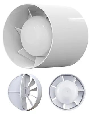 Kanalventilator 100 mm, leiser Inline-Abluftventilator, 12 W, 145 m³/h