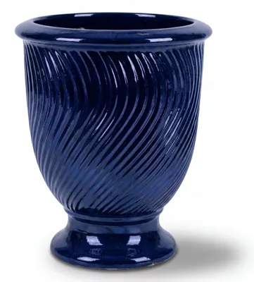Produktbild von Pflanzkübel aus Keramik Provencelia MORGANE Meeresblau, Ø42 cm x H52 cm, frostbeständig