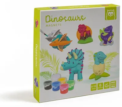 Produktbild von EurekaKids Dinosaurier Magnet Bastelset - DIY Spielzeugmagnete