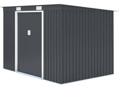 Obrázok produktu pre Plechový záhradný domček Rojaplast S2001C 251x171 cm sivý