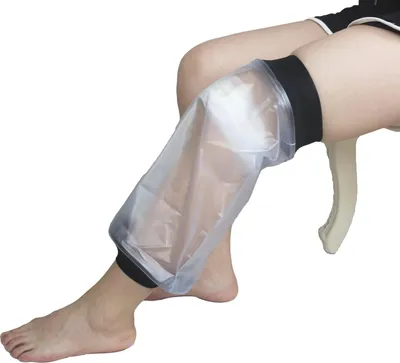 Produktbild von Wasserdichter Schutz für Gips, Erwachsene, Beine und Knie, wasserdicht, für Dusche, für Gips und Trockenbandage, verwendet für Dusche