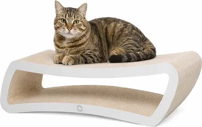 Produktbild von Kratzbrett ECLIPSE für Katzen · 84 x 24 x 23 cm · weiß