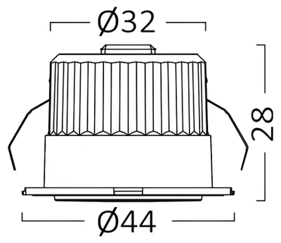 Productafbeelding van Braytron LED Mini-spots, 3W, kleine inbouwspot, inbouwspot, inbouwschijnwerper, 3 frontplaten, IP54, 230V, 4000K