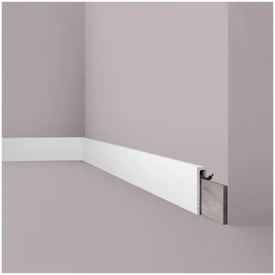 Immagine prodotto di Modanatura di copertura NMC CF2S WALLSTYL Noel Marquet Modanatura decorativa per bordi Modanatura per pavimenti Modanatura decorativa moderna bianca 2 m
