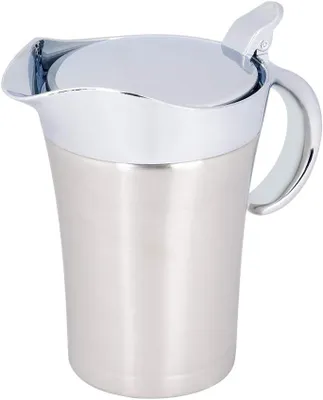 Produktbild von Sauciere Thermo, Edelstahl Soßenkanne mit Deckel, Doppelwandiger Thermo Behälter für Saucen, Soßenspender, Milchkännchen für Abendessen & Partys