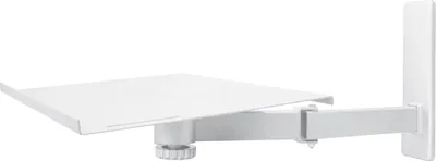 Produktbild von Universal Wandhalter mit Schwenkarm & Ablageplatte – in Weiß