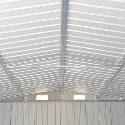 Immagine prodotto di vidaXL Capanno da giardino Grigio 257x990x181 cm Acciaio zincato