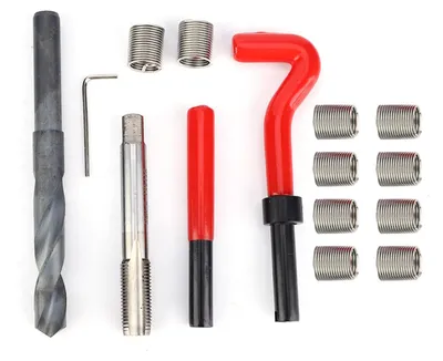 Productafbeelding van Elzusha- Schroefdraadreparatieset 15 Stuks - Roestvrij Staal - Binnenschroefdraad - Reparatie Accessoires - Slijtvastheid - Hoge Precisie - Schroefdraadhuls