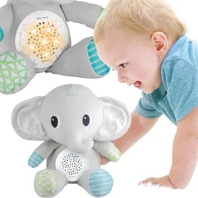 Produktbild von WOOPIE BABY Kuscheltier Elefant mit Projektor und Beruhigungsfunktion, 12 Melodien
