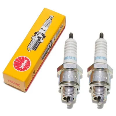 Obrázok produktu pre Sada zapaľovacích sviečok NGK 2x BR6HSA zapaľovacia sviečka s interferenčným tlmením, 12,7 mm krátky závit Ø 14,0 mm, 4296 / 4461