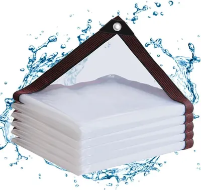 Produktbild von Plane Transparent mit öSen Abdeckplane Wasserdicht Durchsichtige Tarp 2x1m für Außenbereich Pflanzen Gewächshaus Garten MöBel Pet Hutch Dach