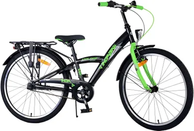 Produktbild von TPFSports Thombike Kinderfahrrad - Jungen - 24 Zoll - Rücktritt + Handbremse - 3 Gänge - Grün