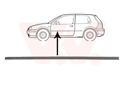 Produktbild von VAN WEZEL Zierleiste für die Tür Vorne Links Leiste für VW Golf IV Schrägheck (1J1) 5888427