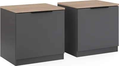 Obrázek produktu pro Noční stolek Vicco Betti Anthracite/Sonoma Sada 2 kusů, Model 40708