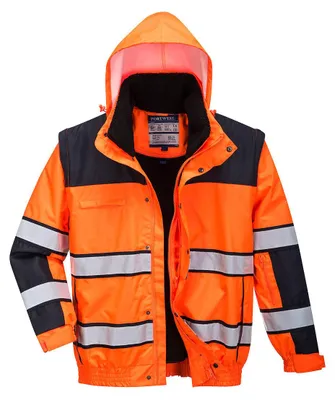 Obrázok produktu pre Bunda Portwest C466 Classic High Visibility Pilot Jacket Orange/Black Veľkosť S