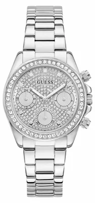 Imagen del producto de Reloj de pulsera para mujer Guess, modelo VICTORIA GW1037L1, acero inoxidable, color plateado