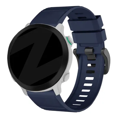 Produktbild von Bandz Silikonarmband mit Dornschließe passend für Garmin Fenix 5 / 6 / 7 - Silikonarmband mit Dornschließe - Dunkelblaues Silikonarmband