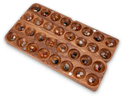 Obrázok produktu pre Hra Hus s magnetickým uzáverom - pre 2 hráčov - Bao - Kalaha - s drahokamami