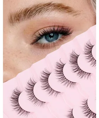 Image de Faux cils effet "wispy", 7 paires, modèle DK-07 (9-15 mm)