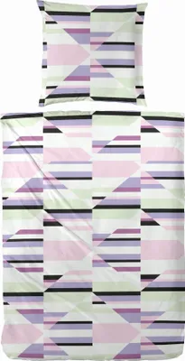 Produktbild von Primera Renforce Bettwäsche 155x220 cm Geometrisch lind flieder rosa 123072-65