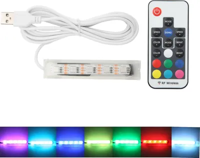 Obrázok produktu pre Mikro akváriové svetlo USB napájané diaľkovým ovládaním Farebná LED lampa pre akvárium na krajinu