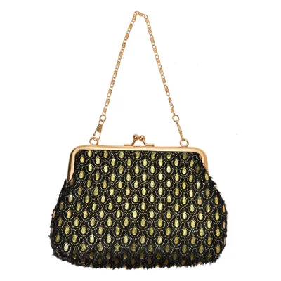 Produktbild von Clayre & Eef Brieftasche 15x10 cm Schwarz Goldfarbig Synthetisch