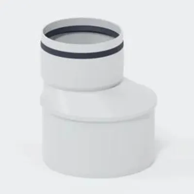 Productafbeelding van POLOPLAST Overgangsstuk, DN160/110, POLO-KAL 3S, PP-MD, Ø160/110mm, wit, 1 stuk.