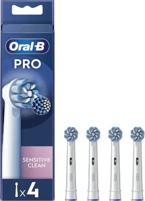 Produktbild von Oral-B | Replaceable toothbrush heads | EB60X-4 Sensitive Clean Pro | Heads | For adults | Number of brush heads included 4 | White