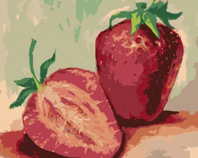 Produktbild von Zuty - Malen nach Zahlen - ERDBEEREN, 40x50 cm, mit Keilrahmen (bereits gespannt)
