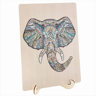 Produktbild von 2D Holzpuzzle Elefant 137 Teile