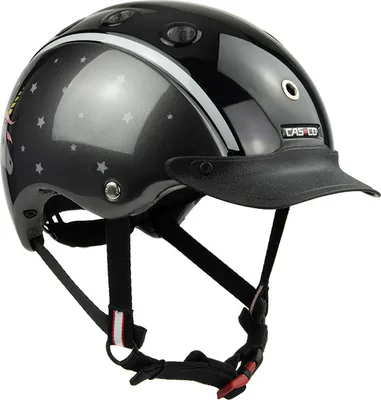 Produktbild von Casco Nori Kinder Reithelm & Fahrradhelm XS 50-52 cm Schwarz/Grau Einhorn