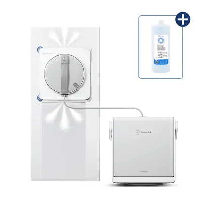 Produktbild von ECOVACS WINBOT W2S OMNI Fensterputzroboter mit 1L Original Fensterreinigungsflüssigkeit
