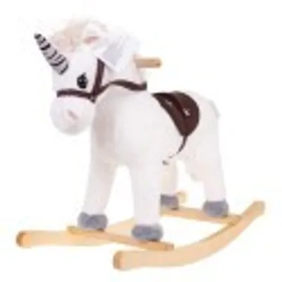 Image de grand cheval à bascule pour les enfants de plus de 3 ans cheval à bascule blanc qui rugit et galope cheval à bascule en peluche