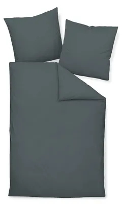 Produktbild von Traumschloss Mako-Satin Bettwäsche uni 135 x 200 cm anthrazit UNI, unifarben