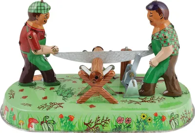 Produktbild von Blechspielzeug - Holzsäger - Säger aus Blech