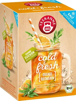 Produktbild von Teekanne cold & fresh Orange-Rosmarin 15x2,75g