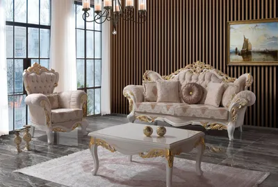Produktbild von Luxus Sofagarnitur Komplette Couchgarnitur Beige Polstersofa Stoffsofa Sofa