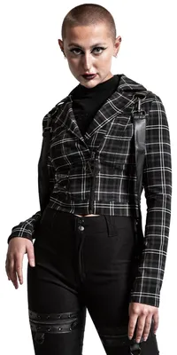 Produktbild von Killstar Biker Jacke - Freak Flag Ash Tartan L