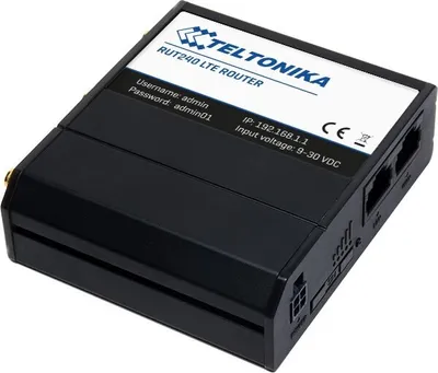 Obrázek produktu pro Teltonika RUT240, Router, Černá, WLAN, Fast Ethernet, 10,100 Mbit/s, IEEE 802.11b, IEEE 802.11g, IEEE 802.11n, IEEE 802.3, IEEE 802.3u