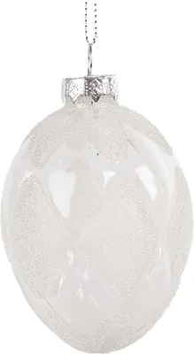 Produktbild von Clayre & Eef Oster-Anhänger Ei Ø 6x9 cm Transparant Glas