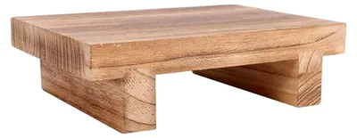 Produktbild von Fußhocker aus Paulownia Holz – Nachttischhocker für Schlafzimmer und Büro, beweglicher Tritthocker für den Haushalt