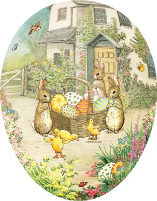 Produktbild von Nestler Papp-Osterei 35 cm Eierfund B. Potter o. Motivwahl