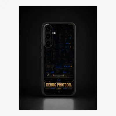 Productafbeelding van Samsung S25 hoesje, telefoonhoesje, beschermhoesje, case met debuggingsmotief – LUNØIR ©