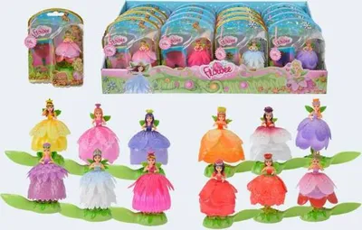 Produktbild von Flowee Kleinpuppe 12-sortiert mit Tanzpodest